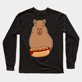 Capybara Hotdog Long Sleeve T-Shirt